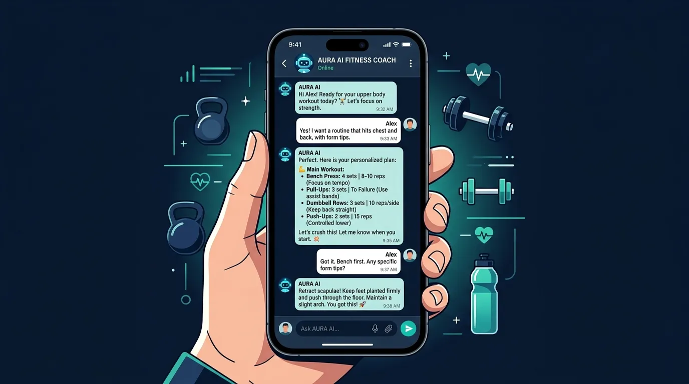 Ai Coach Chat Interface — visual guide for the AI Coach vs. Static Program: A Direct Comparison section