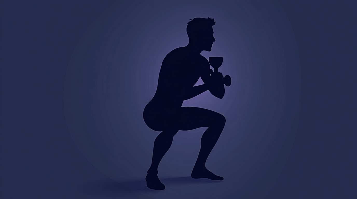 Goblet squat with single dumbbell teaching beginners the squat pattern safely