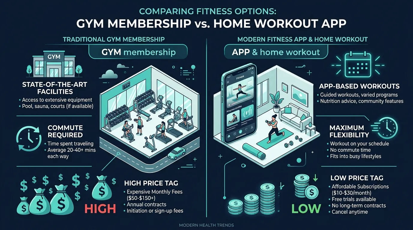 Gym Vs App Pricing — visual guide for the What Fitness Apps Actually Cost section
