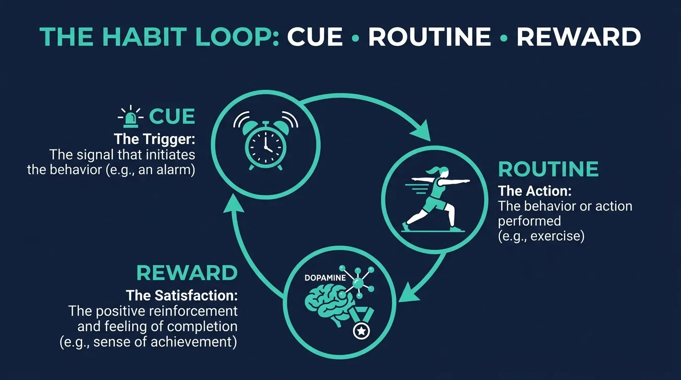 Habit Loop Cue Routine Reward — from The Science of Habit Loops in Fitness: Why Cue-Routine-Reward Changes Everything