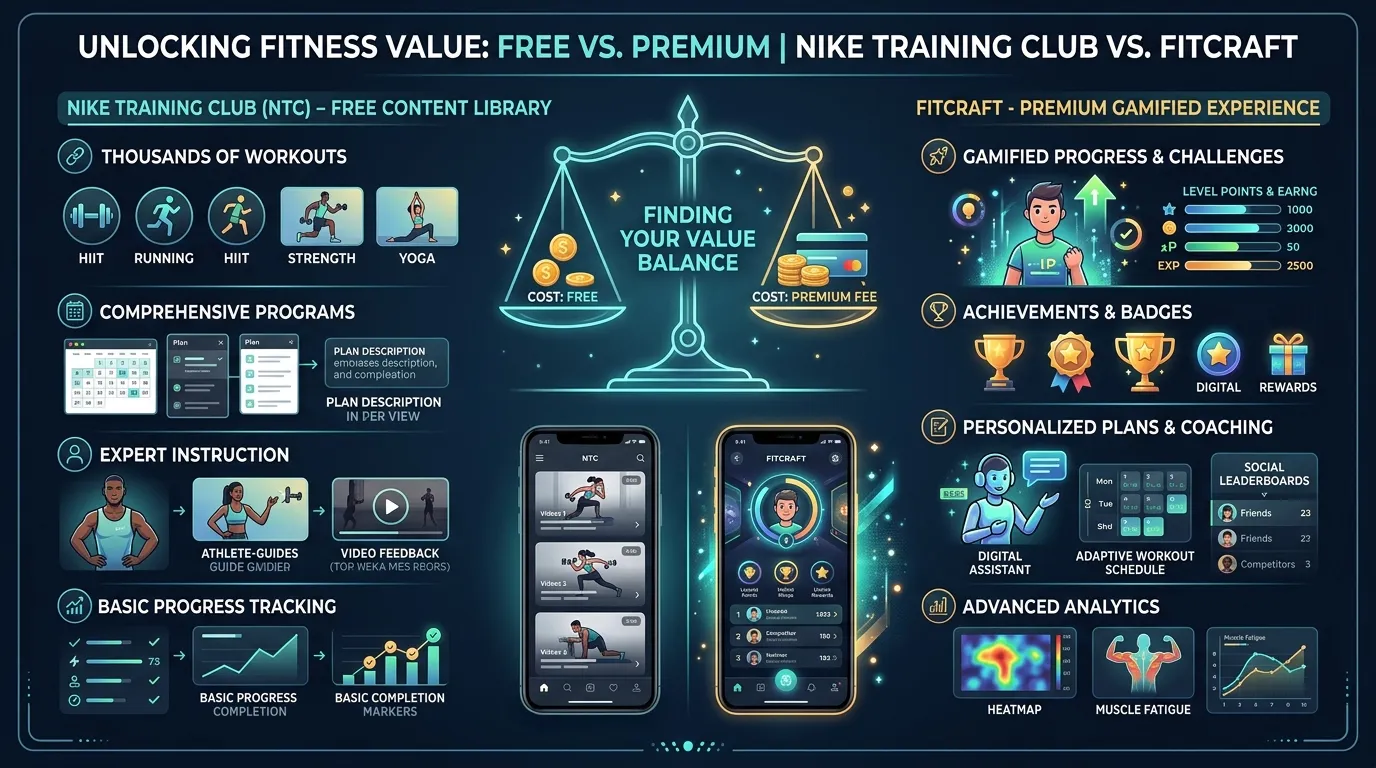 Fitcraft Vs Nike Free Vs Premium — visual guide for the The Core Difference section