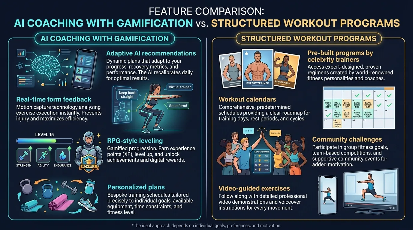 Fitcraft Vs Sweat Features — visual guide for the Two Different Philosophies section