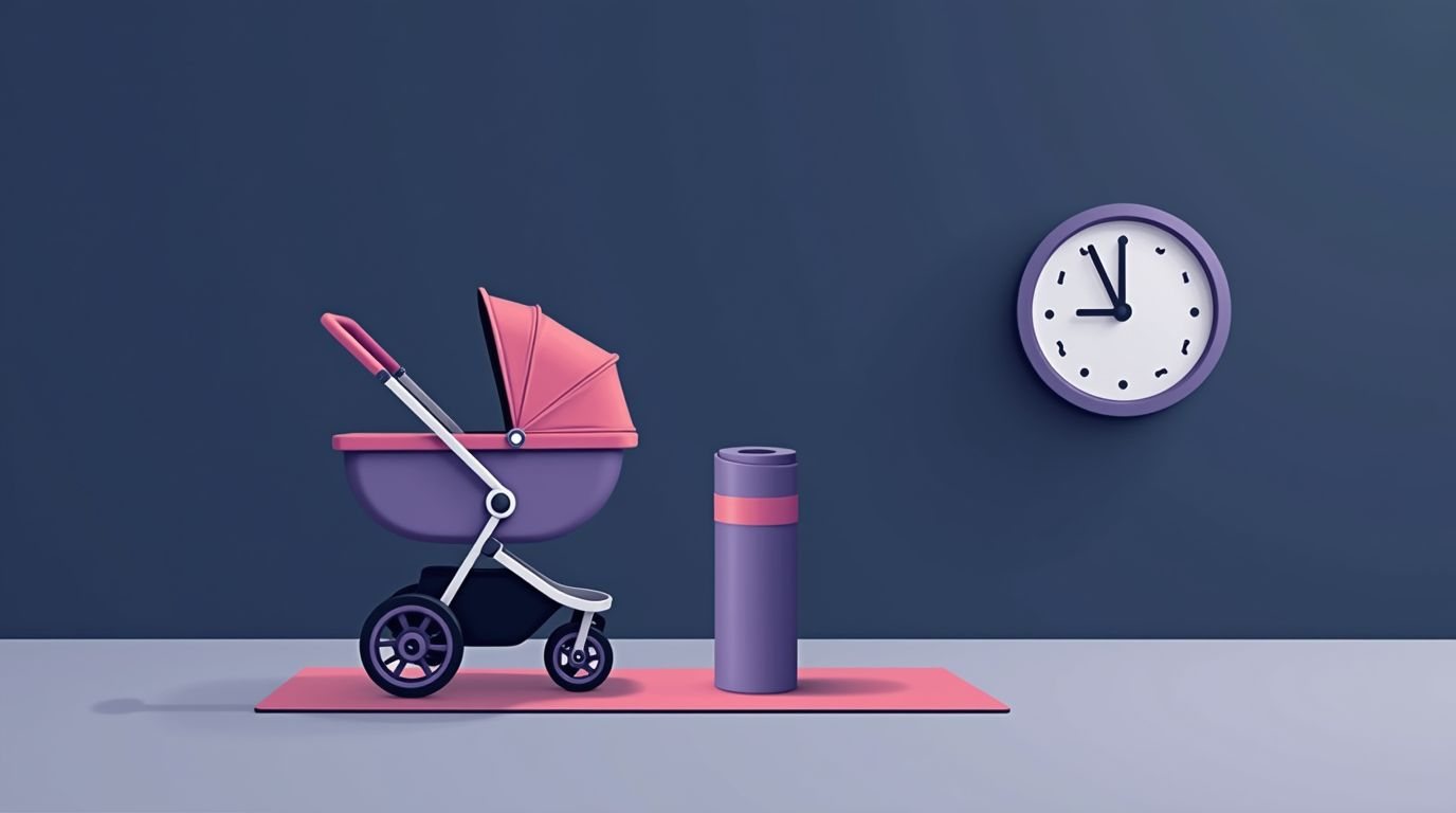 Short home workout session fitting into a mom's morning routine