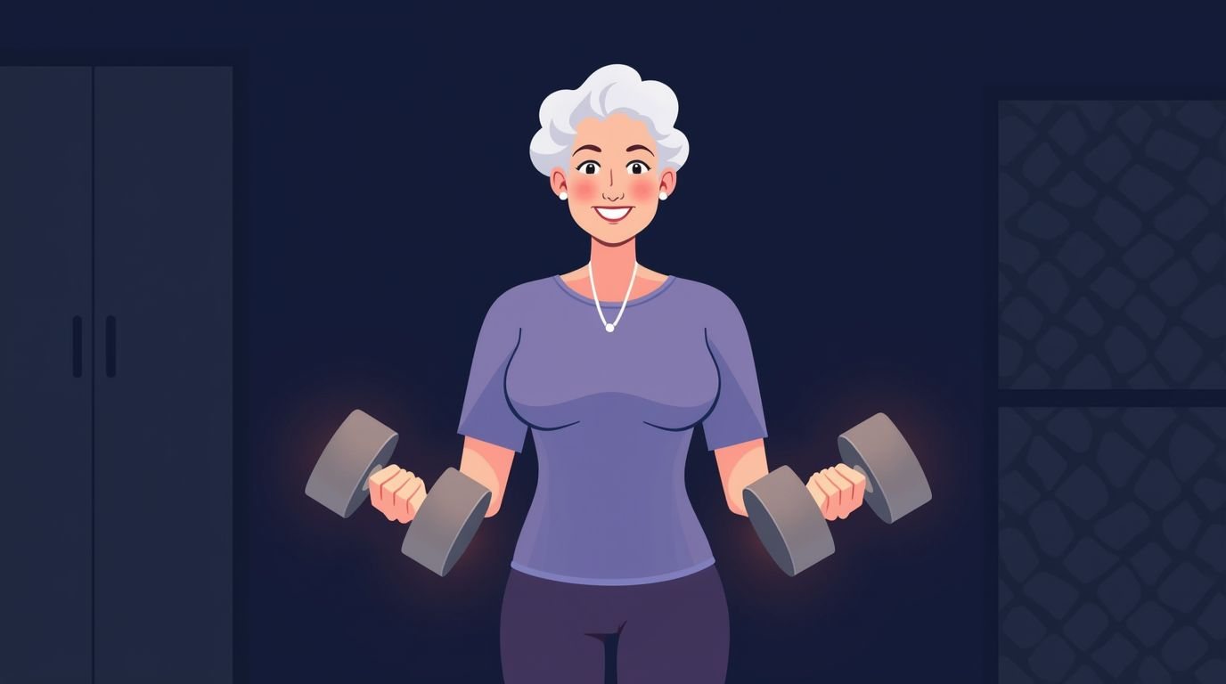 Older adult strength training at home with joint-friendly programming