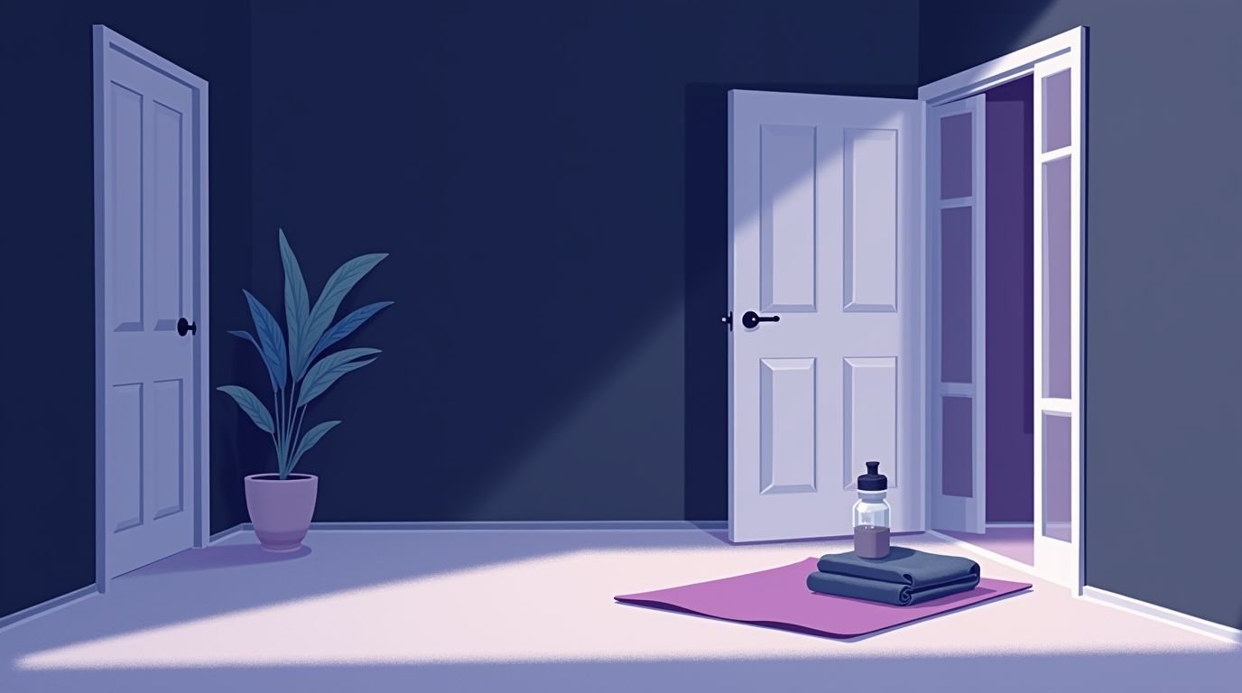 Welcoming judgment-free home workout space for plus-size beginners