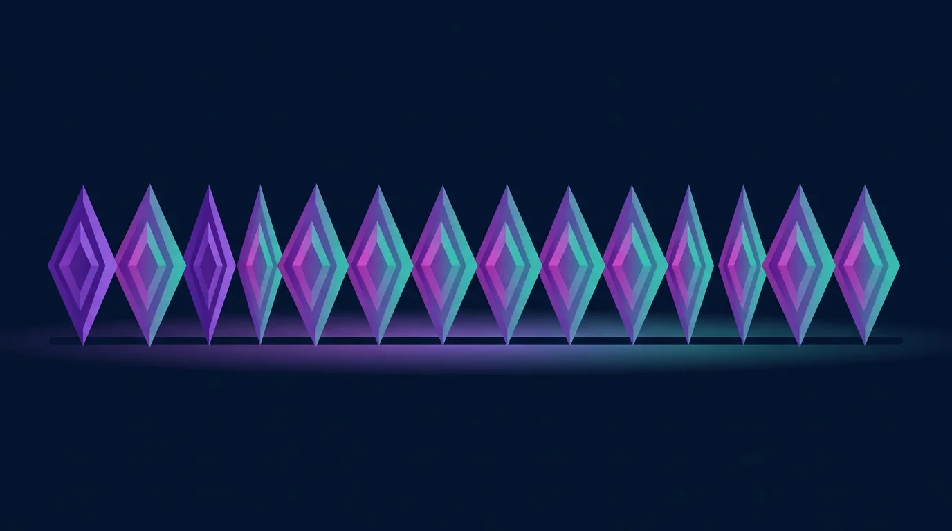 Abstract illustration of repetition and predictability in structured training as strengths for autistic people