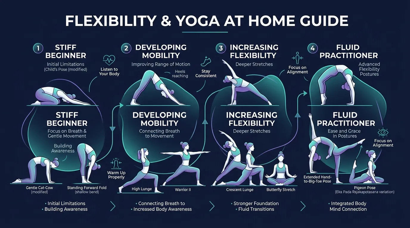 Flexibility Yoga Progression — visual guide for the How to Get Started Today section
