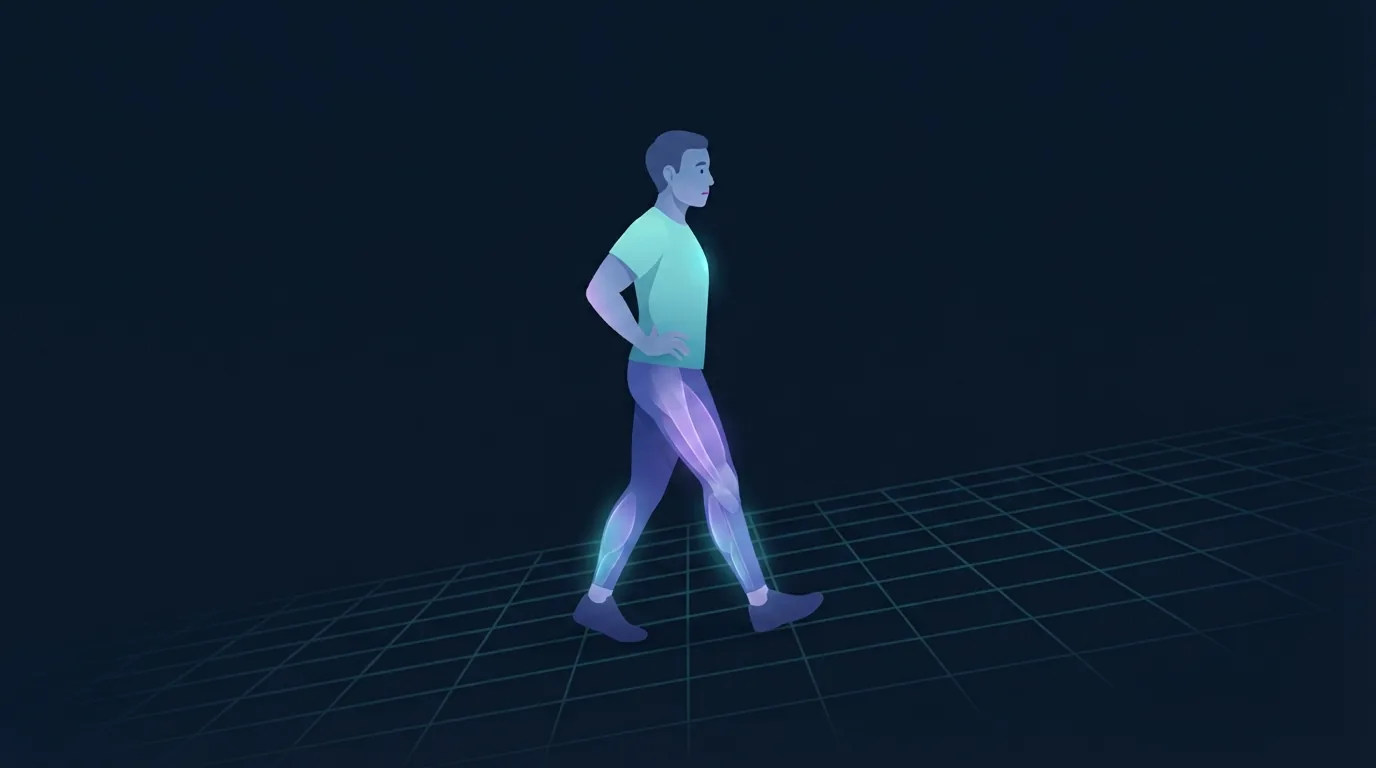 A runner walking slowly and loosely between reps with hands on hips, showing the full walk-down recovery that keeps every hill sprint fast