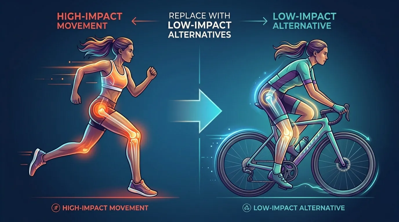 Joint Friendly Movement Modifications — visual guide for the Low-Impact Exercise Options That Protect Your Joints section