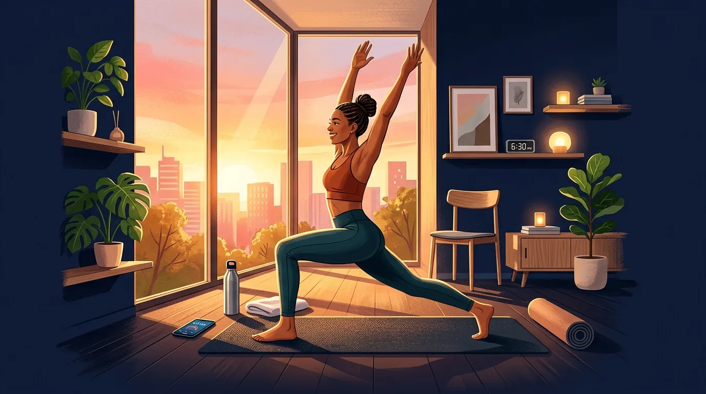 Morning Workout Sunrise Routine — visual guide for the The Habit Stacking Technique section