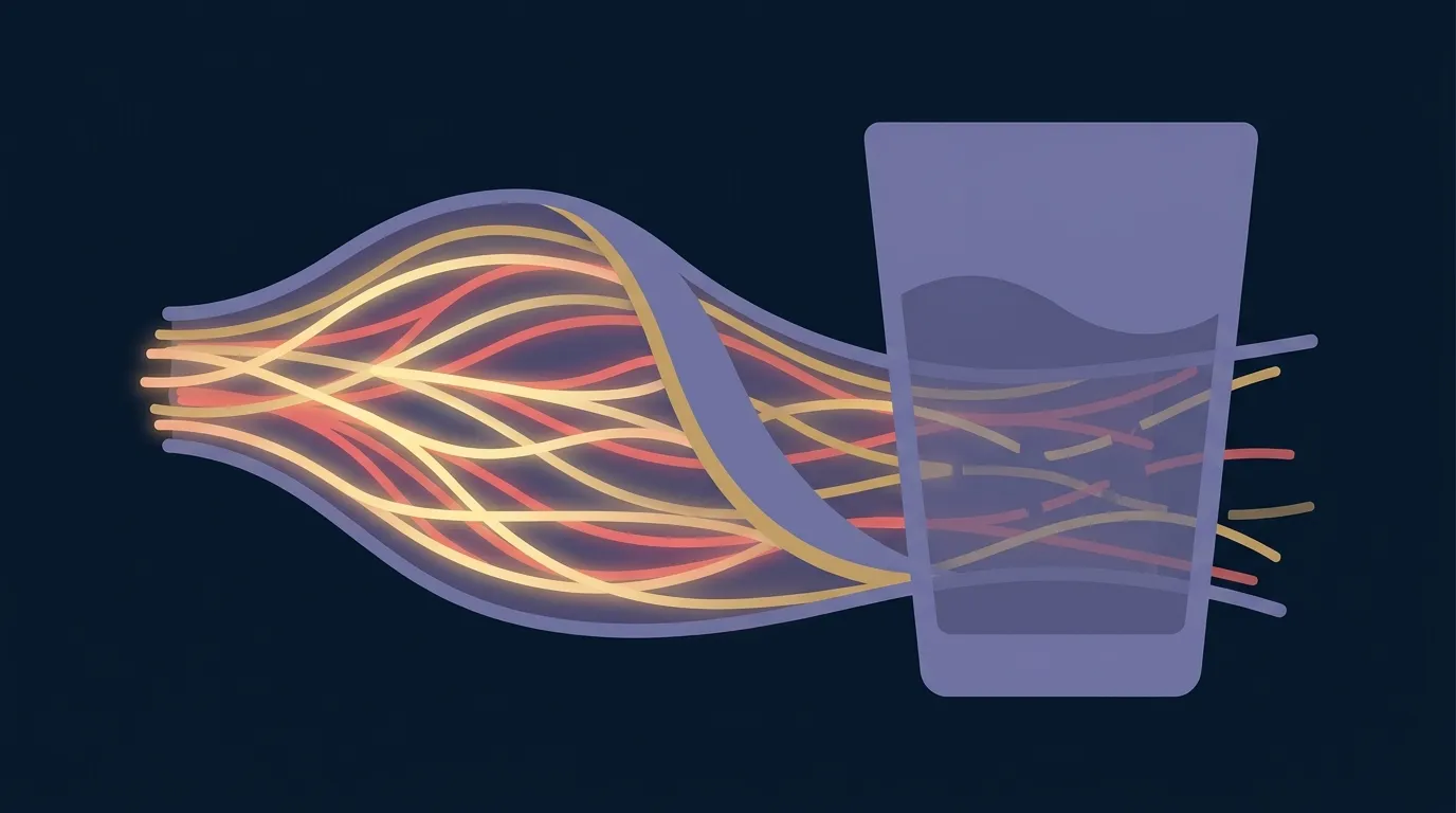 Conceptual illustration showing muscle protein synthesis blunted by heavy alcohol consumption after resistance training, with protein not rescuing the response
